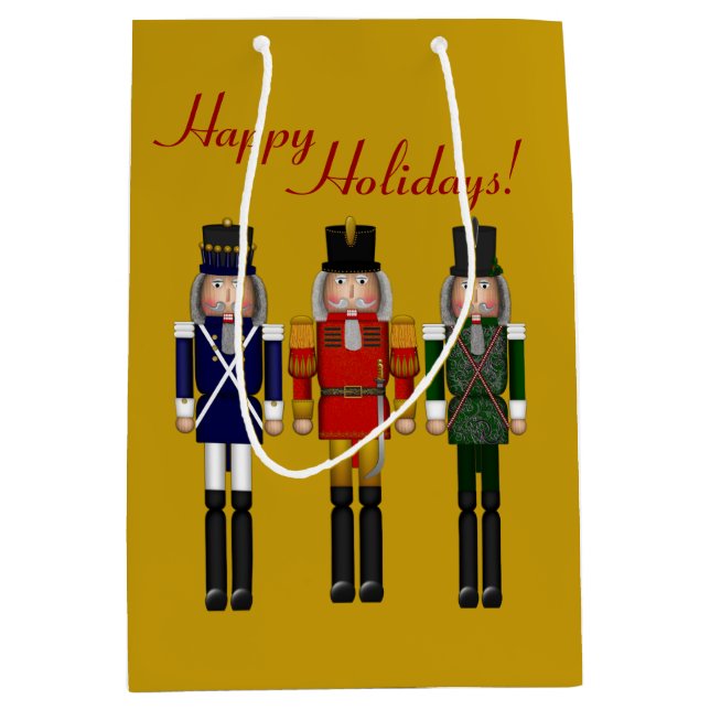 Sac Cadeau Moyen Casse-noisette Trio-Gold-GIFT BAG M (Devant)