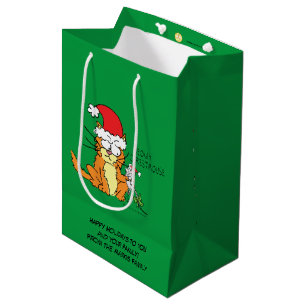 Sac Cadeau Moyen Cat Funny Cartographie de Noël