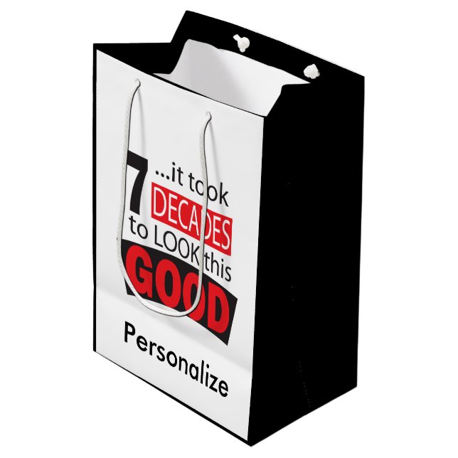 Sac Cadeau Moyen Cela a pris 7 décennies pour regarder ceci BON (Devant Angle)