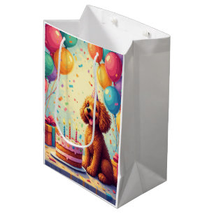 Sac Cadeau Moyen Célébration d'anniversaire de Lagotto Romagnolo