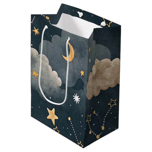 Sac Cadeau Moyen Celestial Constellation Star Pattern (5) (Devant Angle)