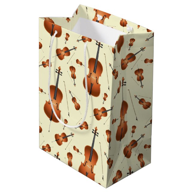 Sac Cadeau Moyen Cello Musicien Musique Enseignant Chaîne Orchestre (Dos Angle)