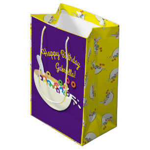 Sac Cadeau Moyen Cereal Bowl Enfants Slepover Anniversaire fête mig