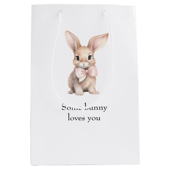 Sac Cadeau Moyen Certain Lapin T'aime (Devant)