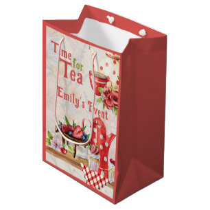 Sac Cadeau Moyen C'est l'heure du thé ! Thé à l'anglaise vintage ré