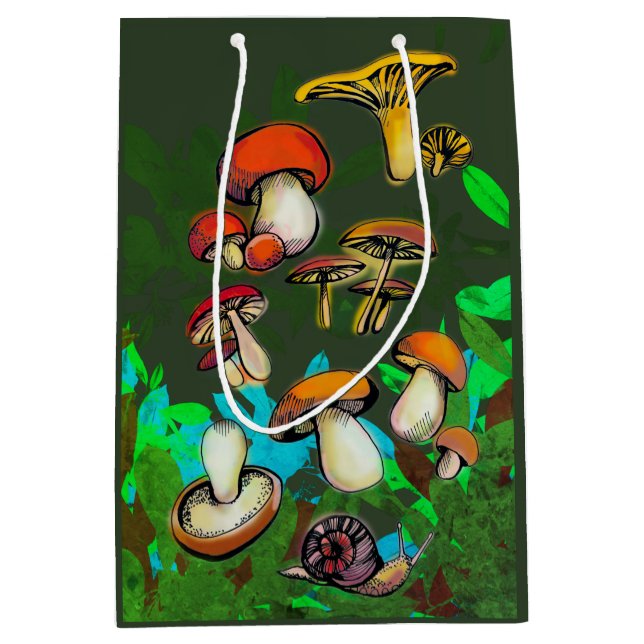 Sac Cadeau Moyen Champignons sauvages (Devant)