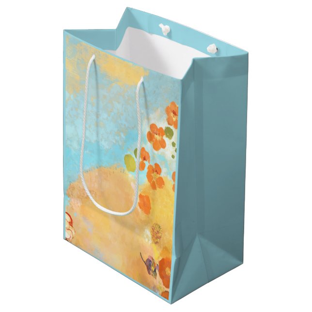 Sac Cadeau Moyen Champs Magique Californie Orange Poppies (Devant Angle)
