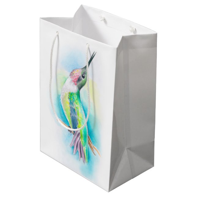 Sac Cadeau Moyen Chant de colibri (Dos Angle)