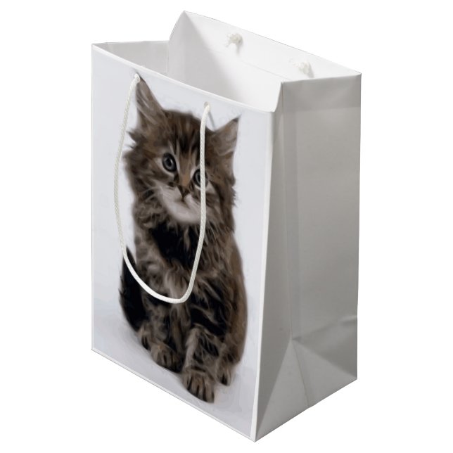 SAC CADEAU MOYEN CHAT DE LA CUISINE (Devant Angle)