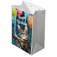 Chat du Bengale avec ballons