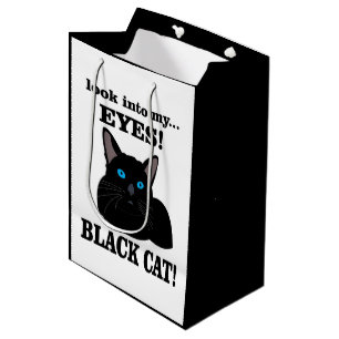 Sac Cadeau Moyen Chat noir Kitty Amoureux des animaux Chat noir