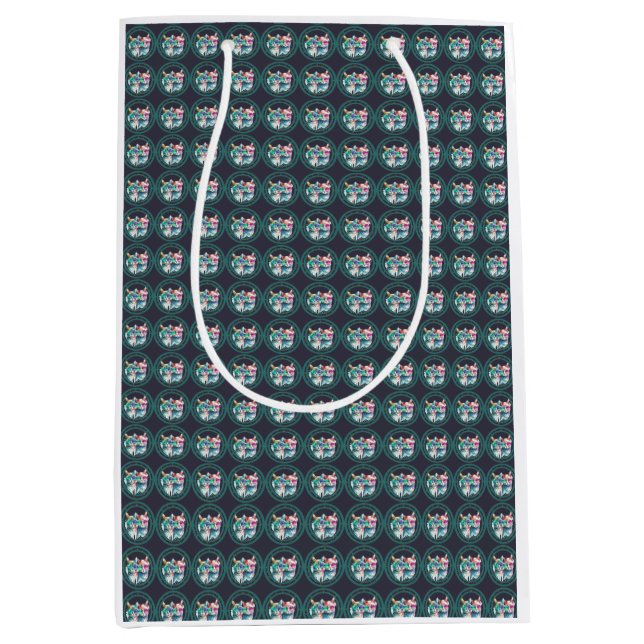 Sac Cadeau Moyen chats couple valentine Day Drôle (Devant)