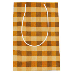 Sac Cadeau Moyen Chaud Plaid Automne