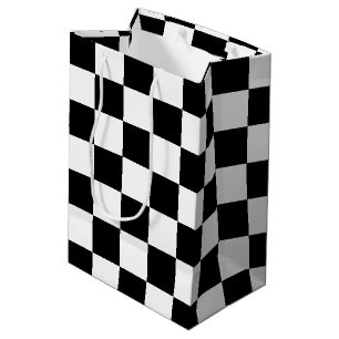 Sac Cadeau Moyen Checkered noir