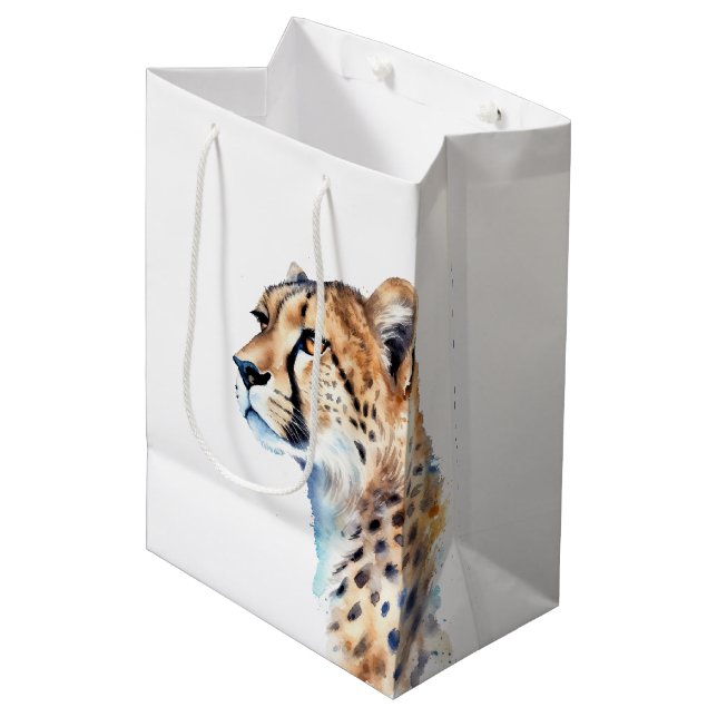 Sac Cadeau Moyen Cheetah (Devant Angle)