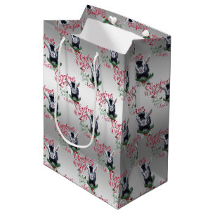 Sac Cadeau Moyen CHÈQUE voeux de Noël Bébé Chèvre Baisers Nigéria