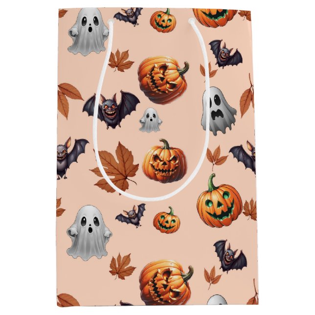 Sac Cadeau Moyen Cher Halloween Éffrayant automne (Devant)