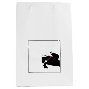 Sac Cadeau Moyen Cheval équestre Show Jumper Silhouette Roses rouge