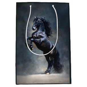 Sac Cadeau Moyen Cheval noir cabré