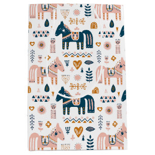 Sac Cadeau Moyen Cheval nordique du Folkart