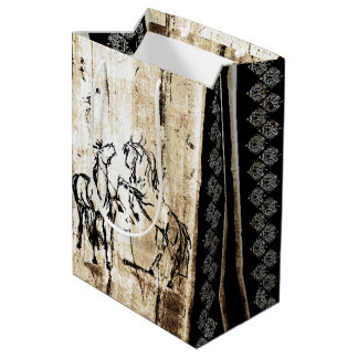 Sac Cadeau Moyen Chevaux d'élevage de l'art équin