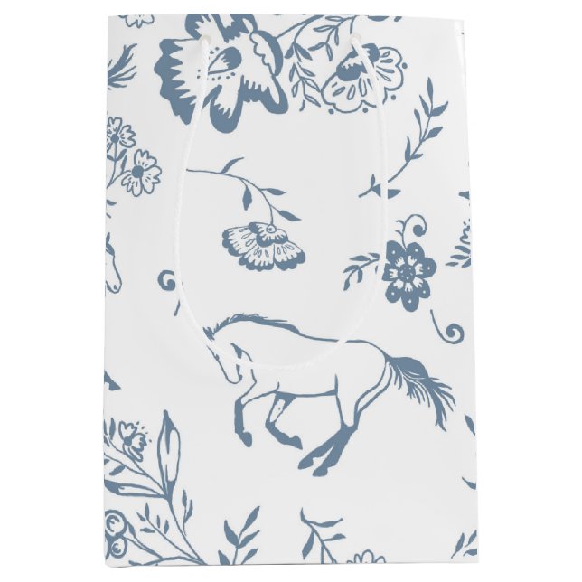 Sac Cadeau Moyen Chevaux équestres classiques (Devant)