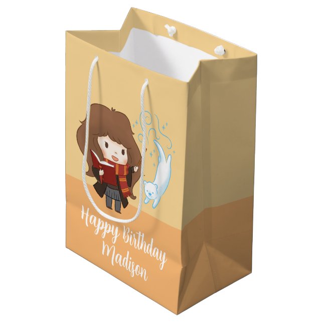 Sac Cadeau Moyen Chibi Hermione Granger Patronus (Devant Angle)