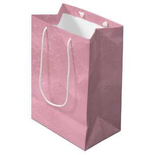 Sac Cadeau Moyen Chic Fête de Mariage Perle Rose