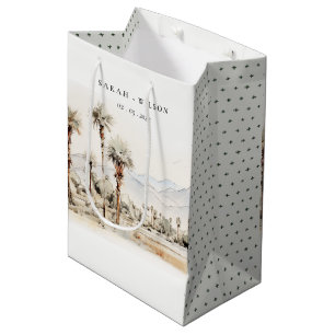 Sac Cadeau Moyen Chic Palm Springs California Mariage paysager