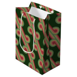 Sac Cadeau Moyen Chic Retro Funky Abstrait Waves Art Motif