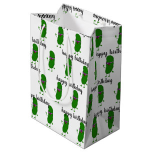 Sac Cadeau Moyen Chicket D'Anniversaire Avec Lunettes Roses