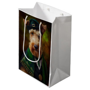 Sac Cadeau Moyen chien airedale à la St. Patrick's Day