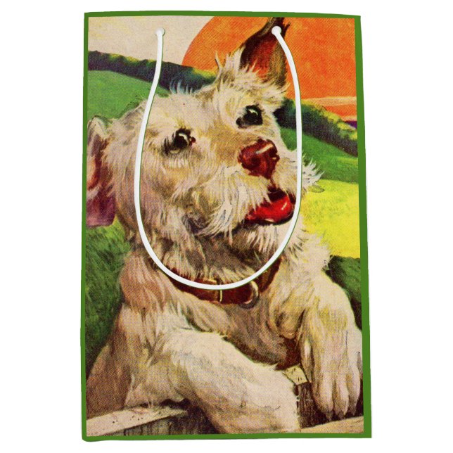 Sac Cadeau Moyen chien beau chien (Devant)
