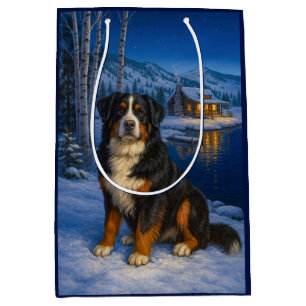 Sac Cadeau Moyen Chien de montagne bernois de vacances