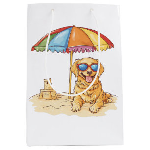 Sac Cadeau Moyen Chien de plage Golden Retriever