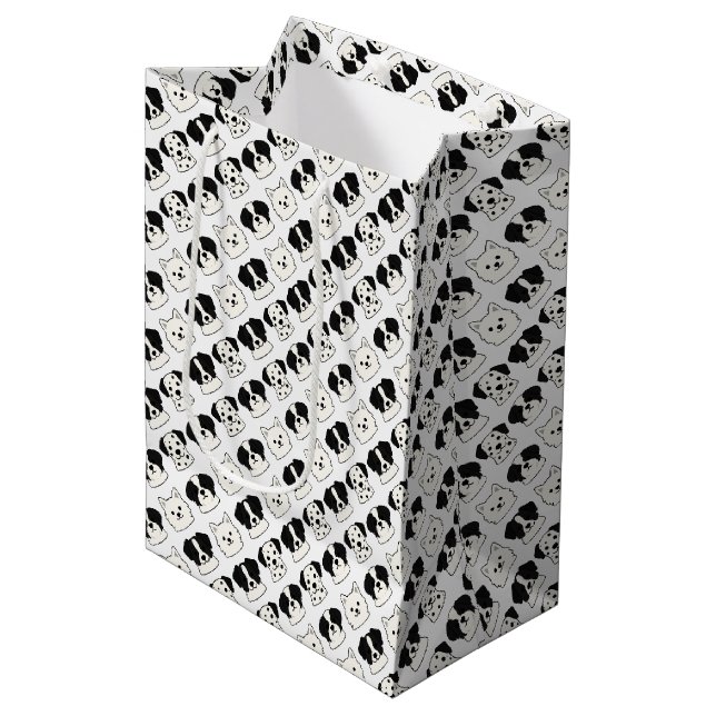 Sac Cadeau Moyen Chiens  (Devant Angle)