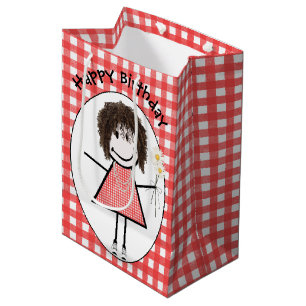 Sac Cadeau Moyen Chiffre d'anniversaire fille en Basket sur En vich
