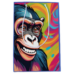Sac Cadeau Moyen Chimpanzé mignon fou drôle 