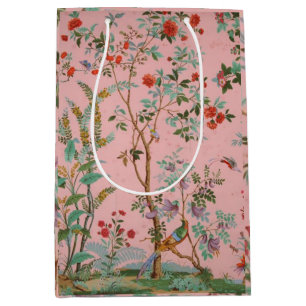 Sac Cadeau Moyen Chinoiserie rose