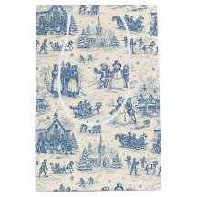 Chinoiserie Toile de l'Hiver Bleu