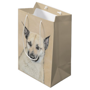 Sac Cadeau Moyen Chinook (Oreilles Pointées) Peinture - Art Chien o
