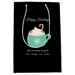 Sac Cadeau Moyen Chocolat chaud de Noël