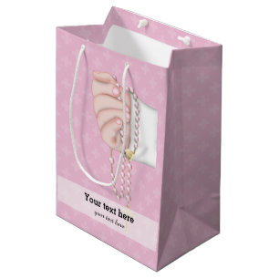 Sac Cadeau Moyen Christening * choisir la couleur de l'arrière - pl