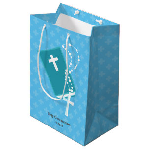 Sac Cadeau Moyen Christening * choisir la couleur de l'arrière - pl