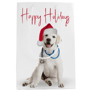 Sac Cadeau Moyen Christmas Doctor Labrador Retriever