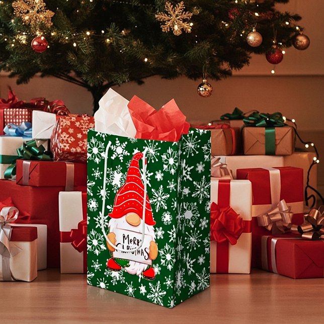 Sac Cadeau Moyen Christmas Gnome (Créateur téléchargé)