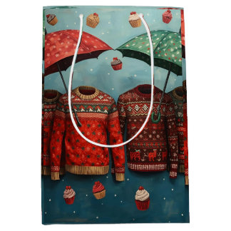 Sac Cadeau Moyen Christmas Sweater Gift Bag