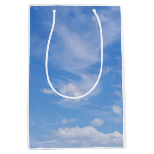 Sac Cadeau Moyen Ciel Bleu Avec Nuages Délicats
