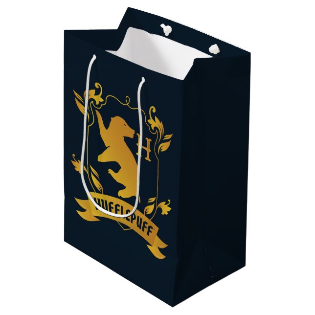 Sac Cadeau Moyen Cimetière de maison HUFFLEPUFF™ Orné (Devant Angle)