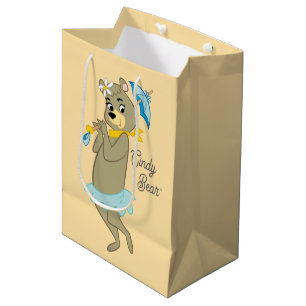 Sac Cadeau Moyen Cindy Bear tenant le parasol